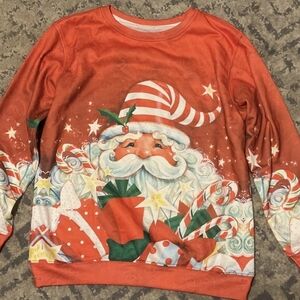 Festive Santa Claus Red Sweater